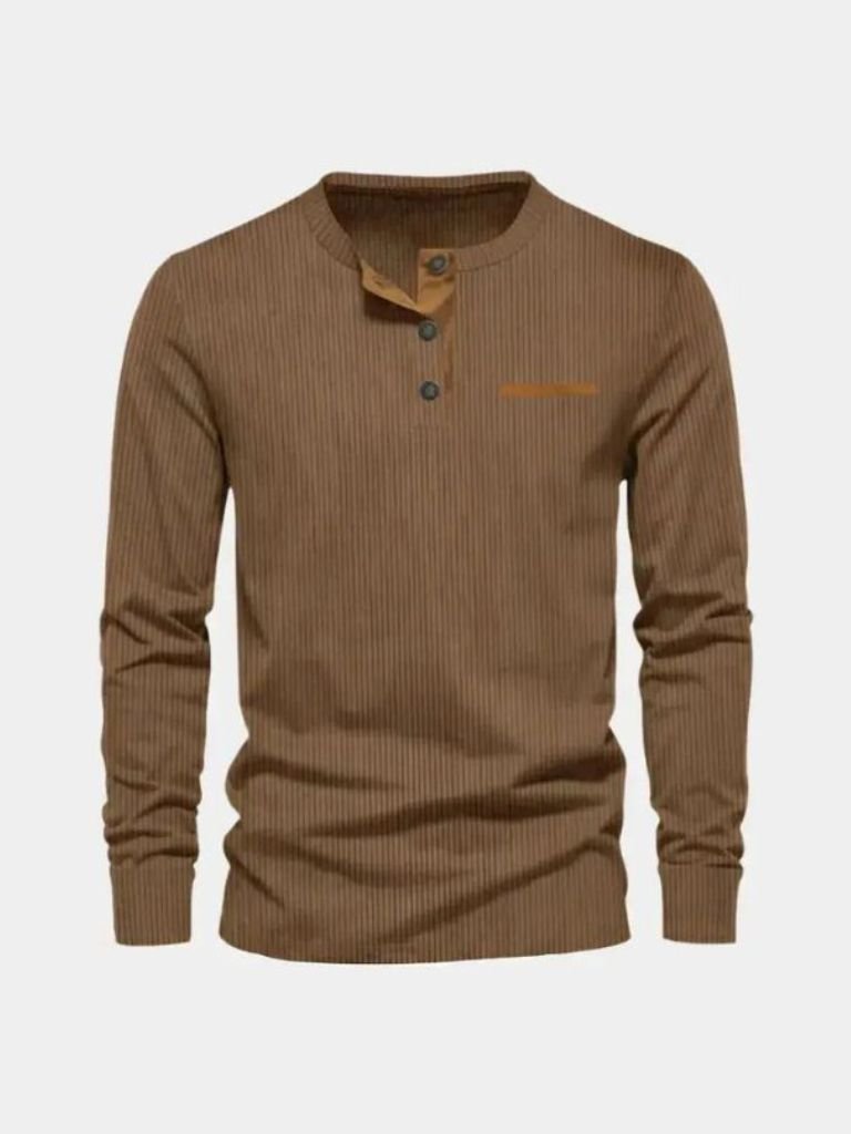 Corduroy Long Sleeve T-Shirt - Cross & Crown - Cross & Crown
