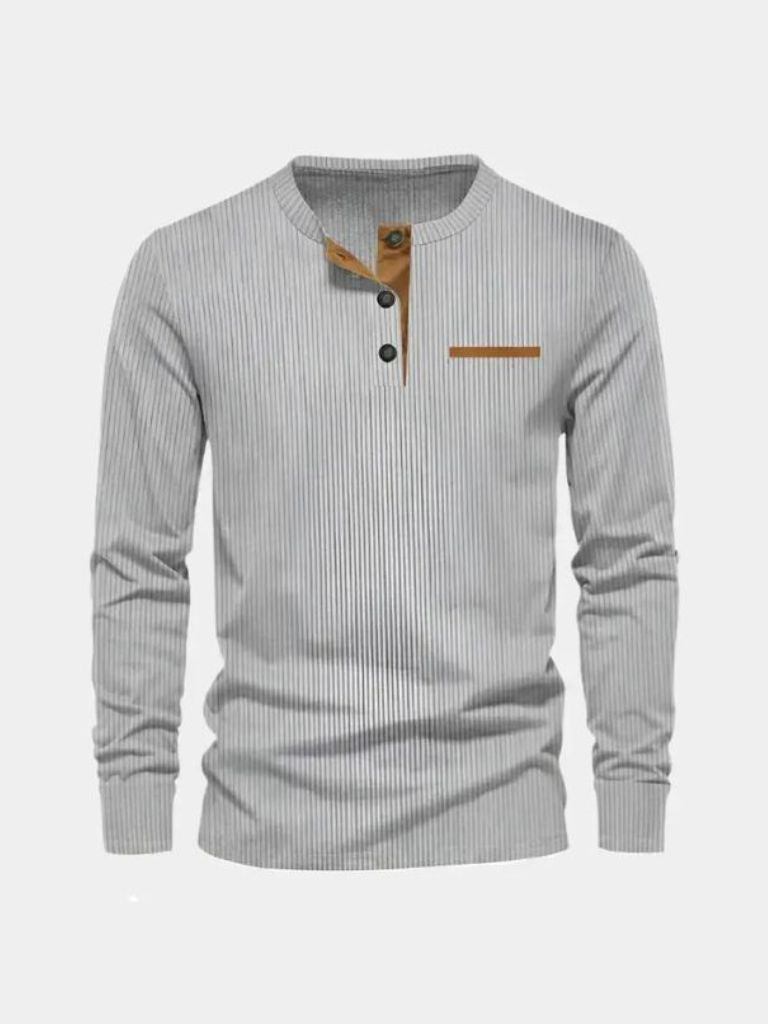 Corduroy Long Sleeve T-Shirt - Cross & Crown - Cross & Crown