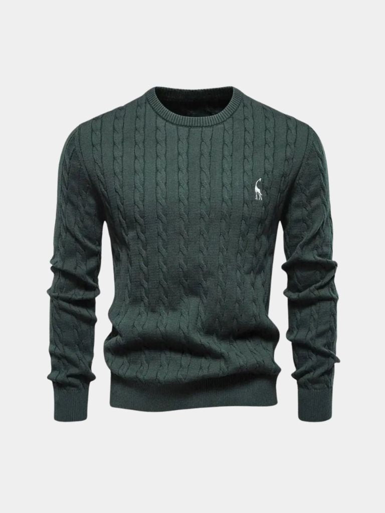 Cotton Crew Neck Pullover Sweater - Cross & Crown - Cross & Crown