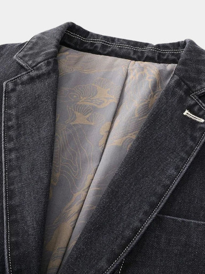 Denim Covenant Blazer Jacket– Cross & Crown - Cross & Crown