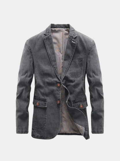 Denim Covenant Blazer Jacket– Cross & Crown - Cross & Crown