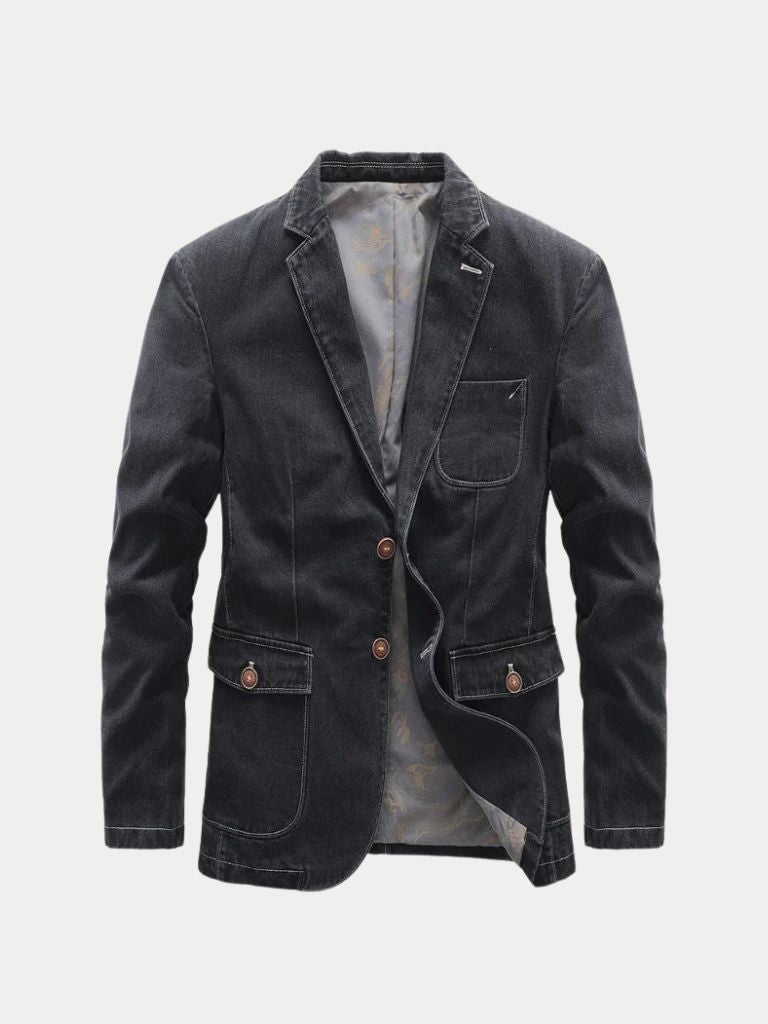Denim Covenant Blazer Jacket– Cross & Crown - Cross & Crown