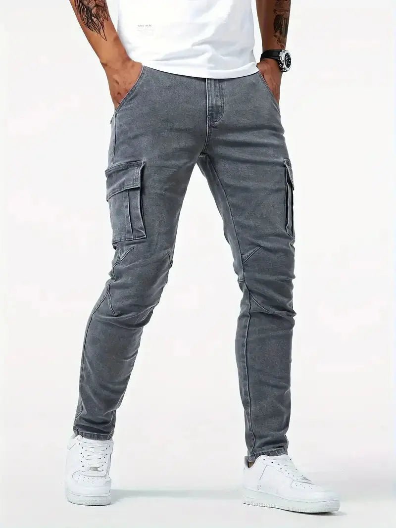 Denim Jeans Cargo Trousers - Cross & Crown - Cross & Crown