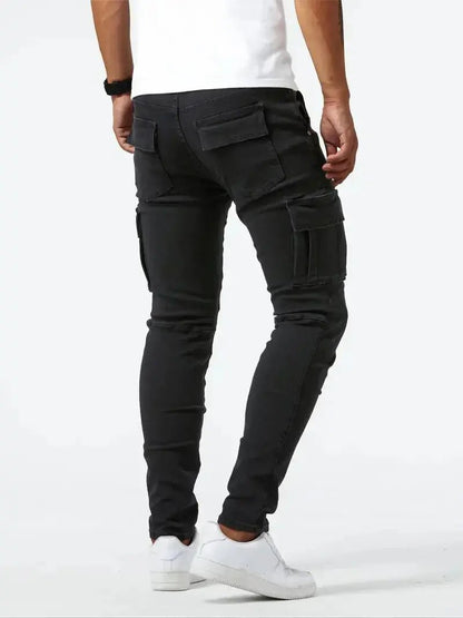 Denim Jeans Cargo Trousers - Cross & Crown - Cross & Crown