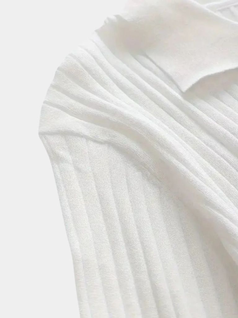 Elegant Open Collar Long Sleeve Polo - Cross & Crown - Cross & Crown