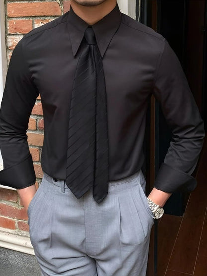 Elegant Spearpoint Collar Shirt - Cross & Crown - Cross & Crown