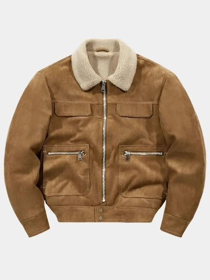 Essential Fleece Suede Jacket - Cross & Crown - Cross & Crown