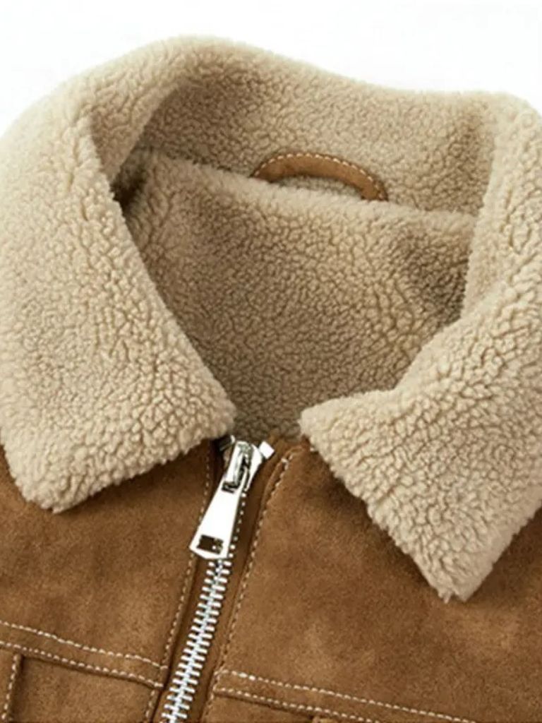 Essential Fleece Suede Jacket - Cross & Crown - Cross & Crown