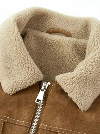 Essential Fleece Suede Jacket - Cross & Crown - Cross & Crown