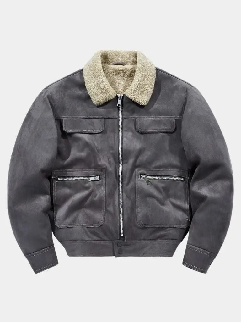 Essential Fleece Suede Jacket - Cross & Crown - Cross & Crown