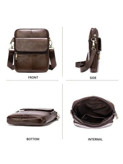 Essential Leather Shoulder Bag - Cross & Crown - Cross & Crown
