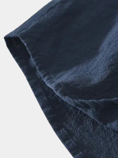 Essential Short Sleeve Linen Shirt - Cross & Crown