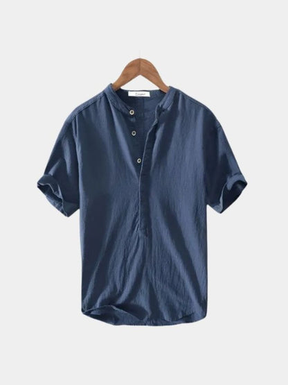Essential Short Sleeve Linen Shirt - Cross & Crown