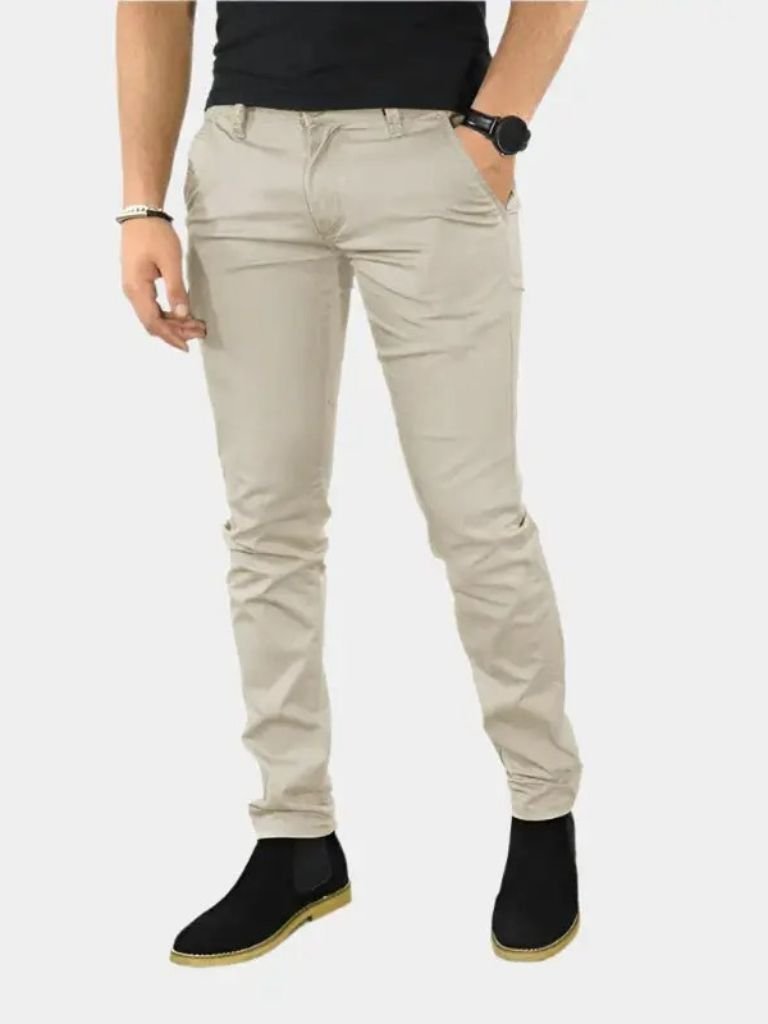 Essential Slim Fit Straight Trousers - Cross & Crown - Cross & Crown