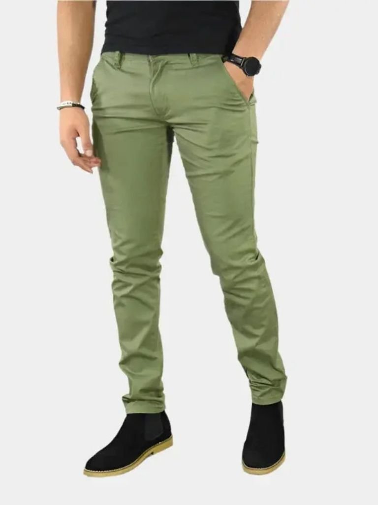 Essential Slim Fit Straight Trousers - Cross & Crown - Cross & Crown