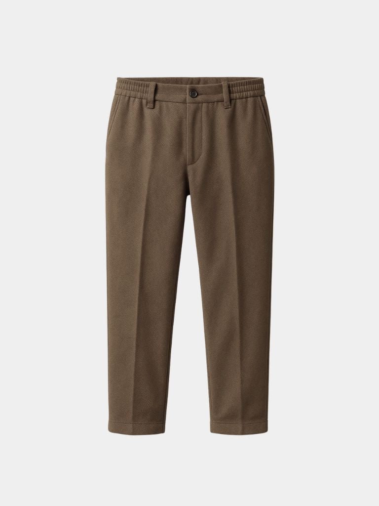 Essential Stretchy Straight Trousers - Cross & Crown - Cross & Crown