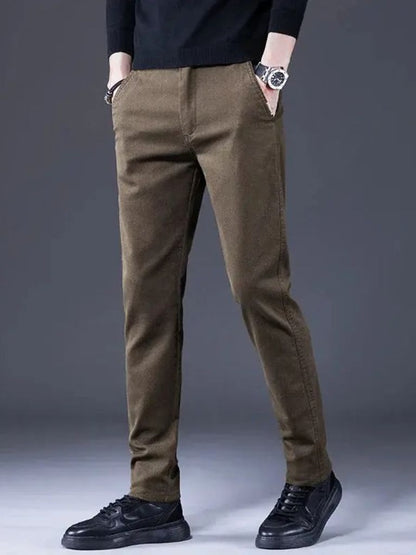 Essential Stretchy Straight Trousers - Cross & Crown - Cross & Crown