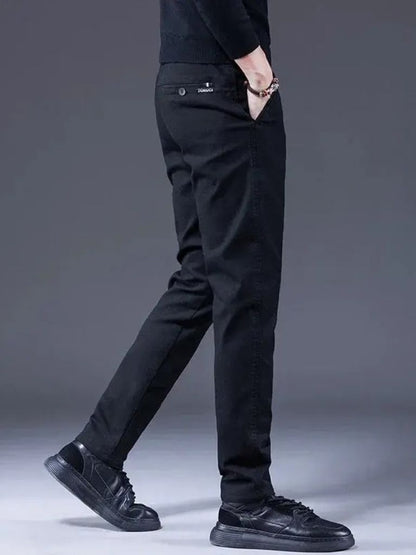 Essential Stretchy Straight Trousers - Cross & Crown - Cross & Crown