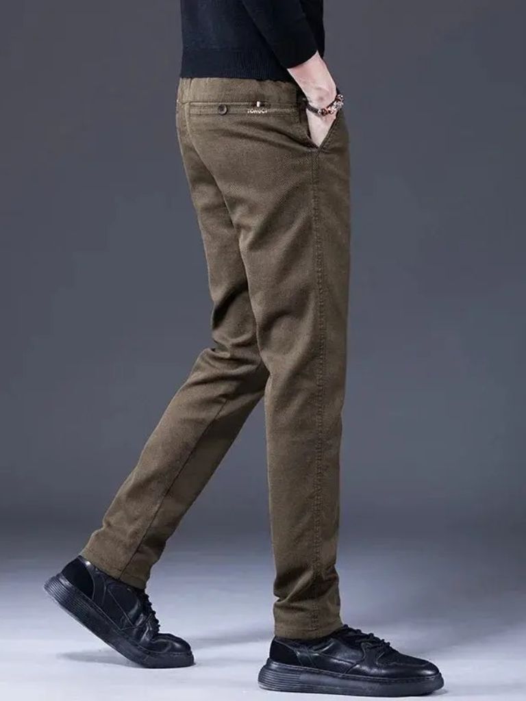 Essential Stretchy Straight Trousers - Cross & Crown - Cross & Crown