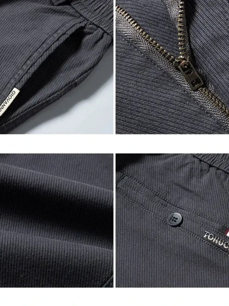 Essential Stretchy Straight Trousers - Cross & Crown - Cross & Crown