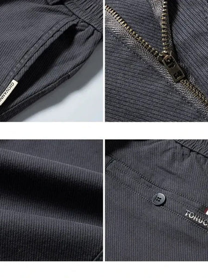 Essential Stretchy Straight Trousers - Cross & Crown - Cross & Crown