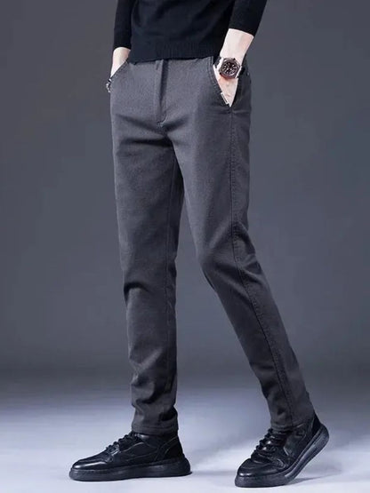 Essential Stretchy Straight Trousers - Cross & Crown - Cross & Crown