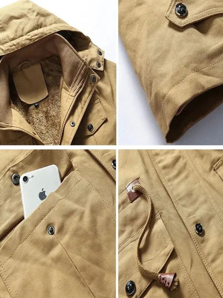 Fleece Hooded Bomber Jacket - Cross & Crown - Cross & Crown