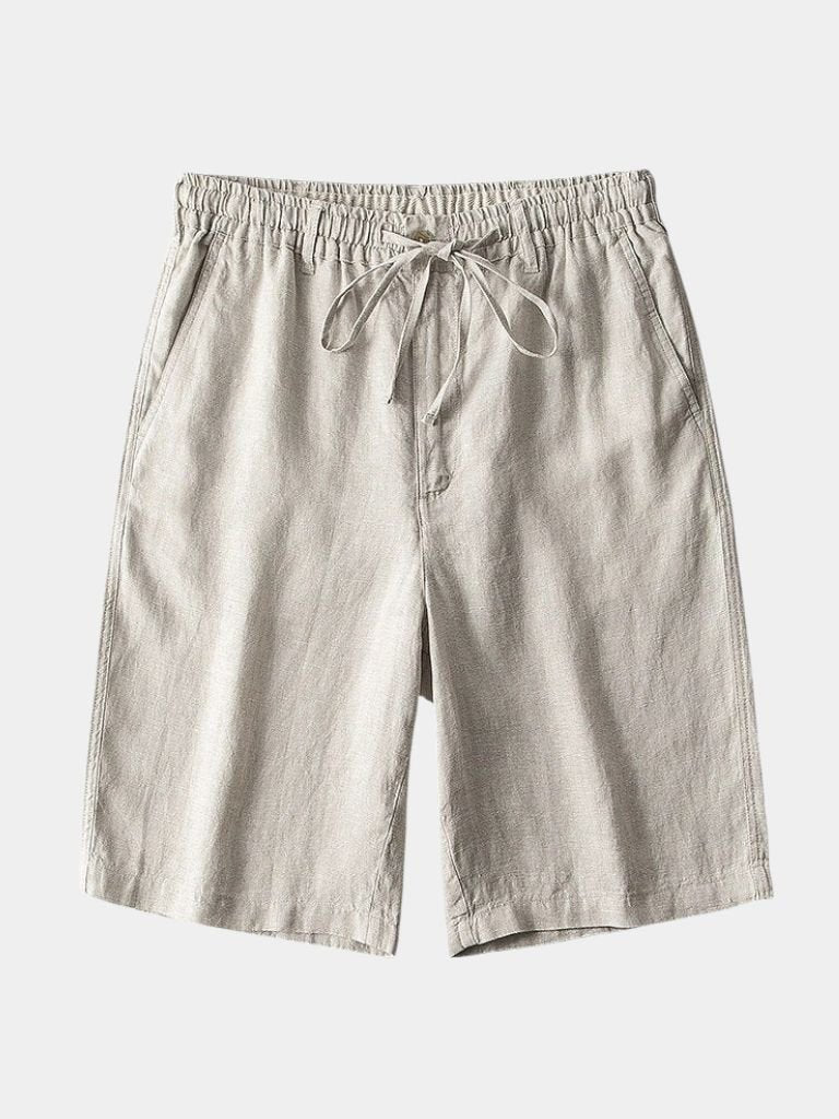 Gris Mariner Linen Shorts - Cross & Crown - Cross & Crown