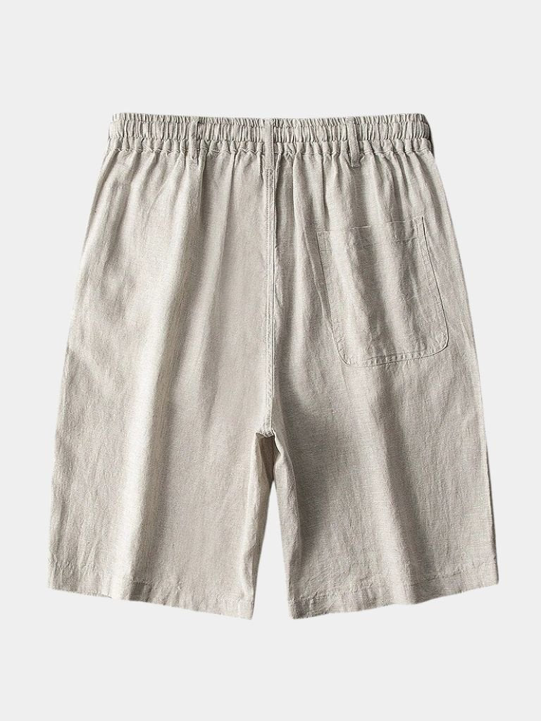 Gris Mariner Linen Shorts - Cross & Crown - Cross & Crown