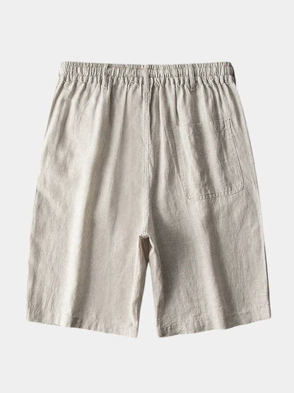 Gris Mariner Linen Shorts - Cross & Crown - Cross & Crown