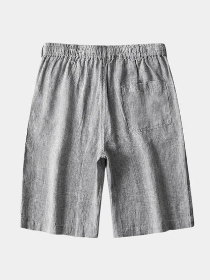 Gris Mariner Linen Shorts - Cross & Crown - Cross & Crown