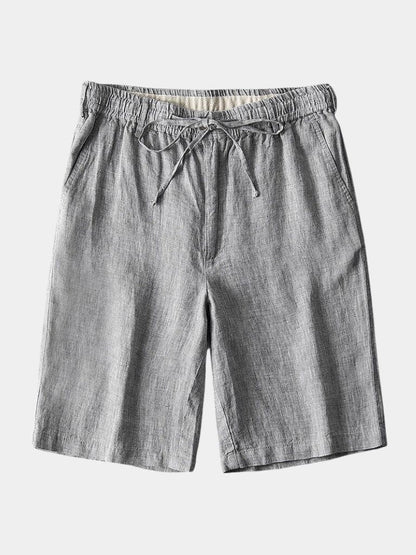 Gris Mariner Linen Shorts - Cross & Crown - Cross & Crown
