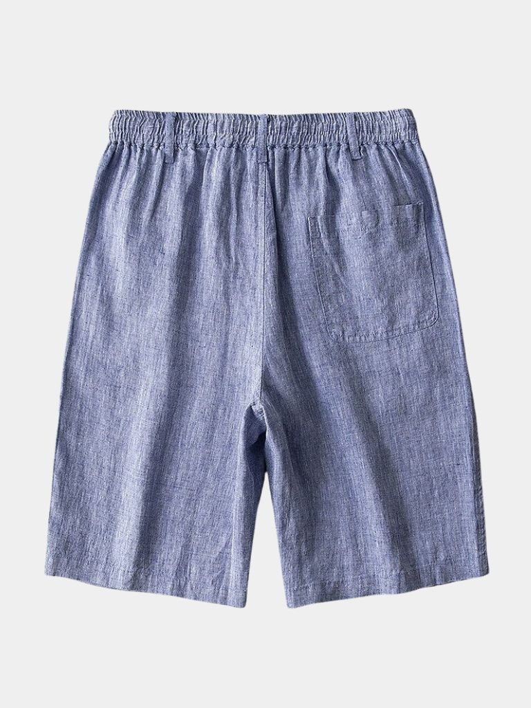 Gris Mariner Linen Shorts - Cross & Crown - Cross & Crown