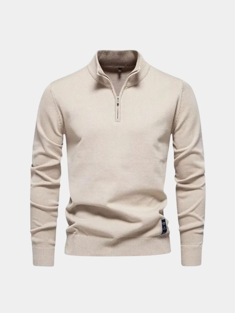 Half Zip Knitwear Solid Color Cardigan Sweater - Cross & Crown - Cross & Crown