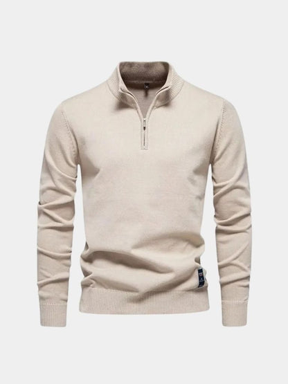 Half Zip Knitwear Solid Color Cardigan Sweater - Cross & Crown - Cross & Crown