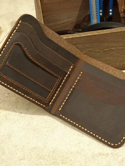 Handmade Vintage Leather Wallet - Cross & Crown - Cross & Crown