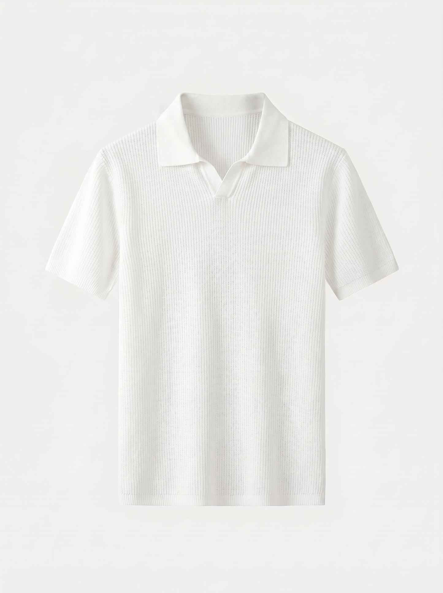 Casual Buttonless Knit Polo Shirt - Cross & Crown