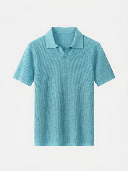 Casual Buttonless Knit Polo Shirt - Cross & Crown