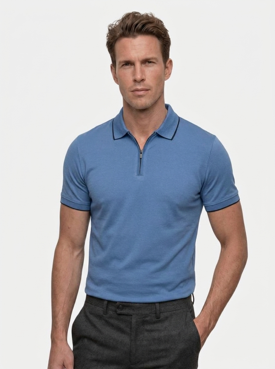 Regis Quarter Zip Polo – Cross & Crown