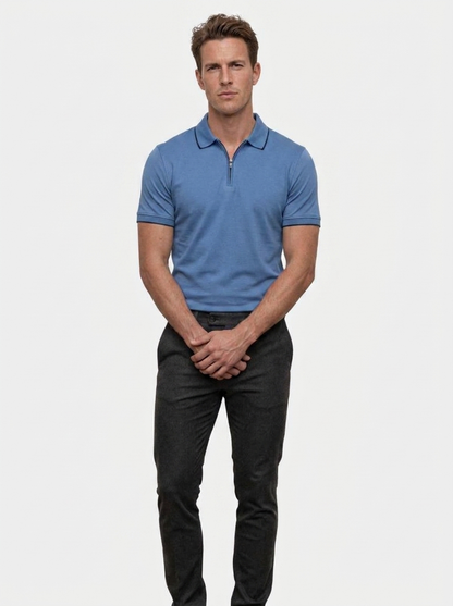 Regis Quarter Zip Polo – Cross & Crown