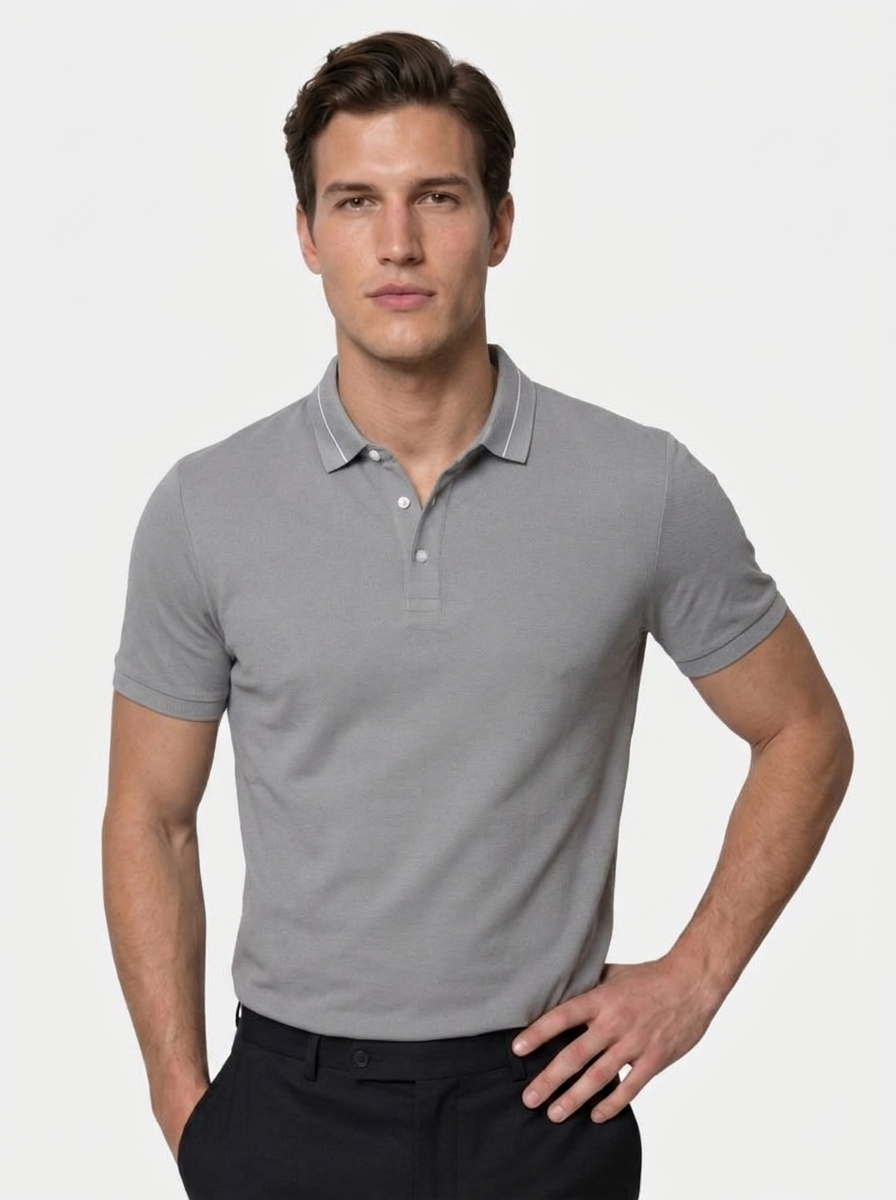 Steel Grey Polo – Cross & Crown