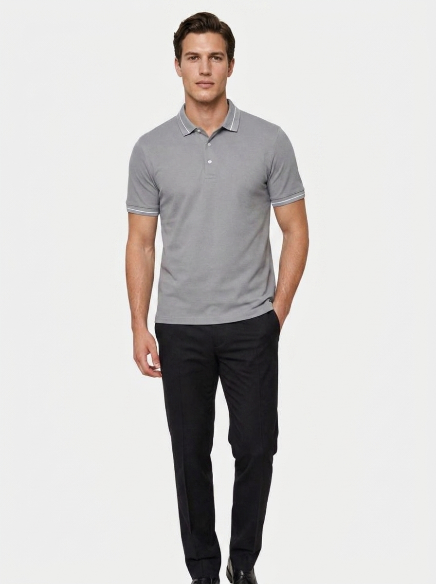 Steel Grey Polo – Cross & Crown
