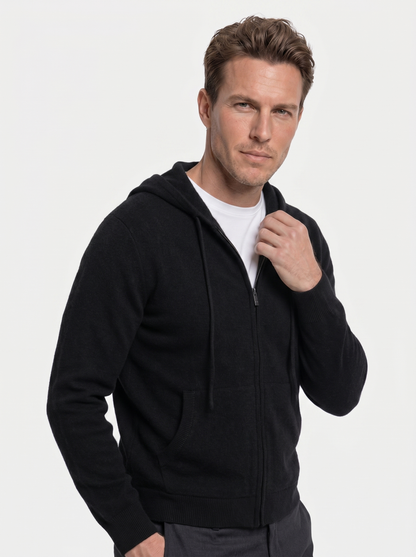 100% Merino Wool Zip Solid Color Sweater - Cross & Crown