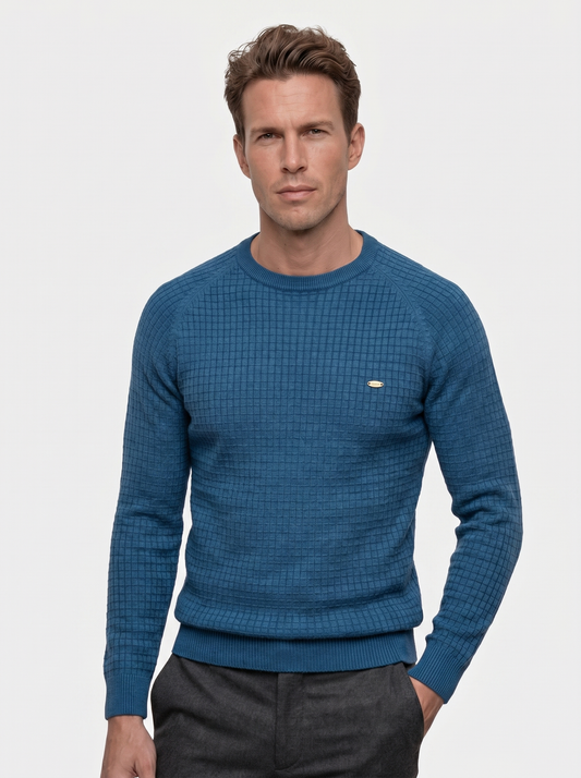 Crew Neck Knitwear Jumper Sweater - Cross & Crown
