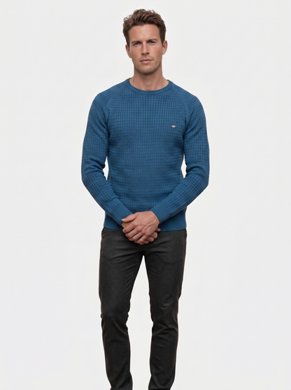 Crew Neck Knitwear Jumper Sweater - Cross & Crown