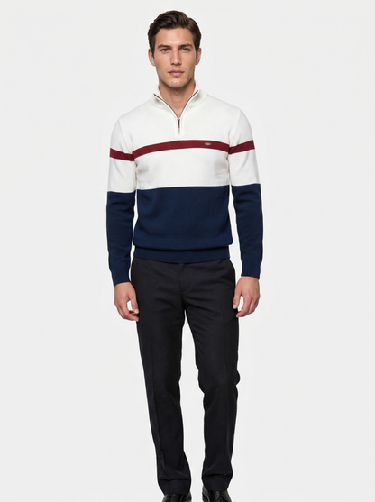 Quarter-Zip Jumper Sweater - Cross & Crown