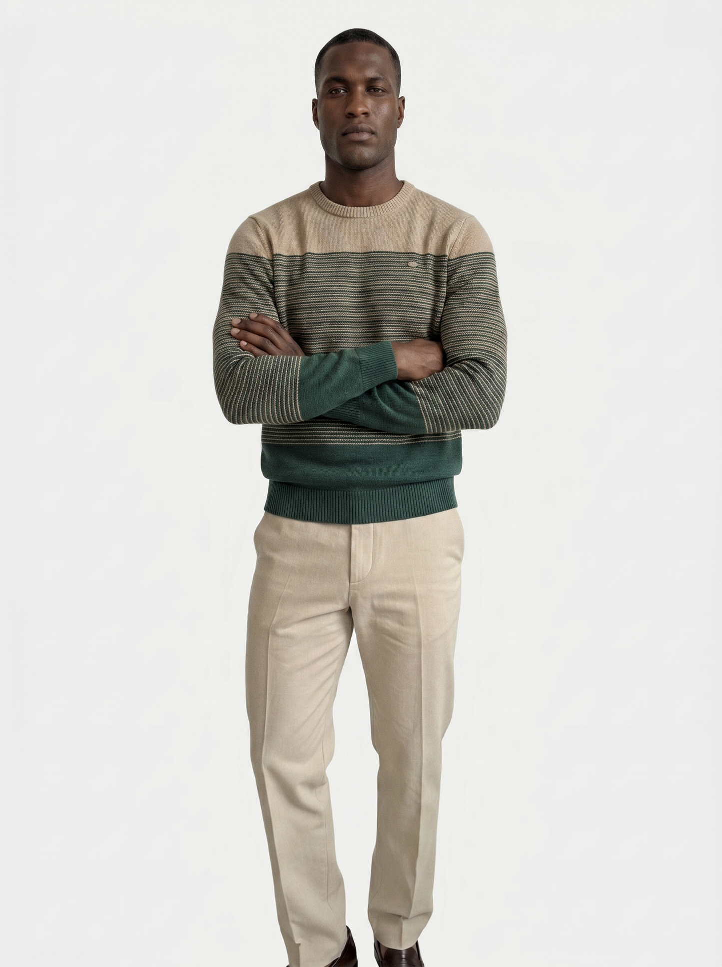 Crew Neck Knitwear Knit Pullover Sweater Jumper - Cross & Crown