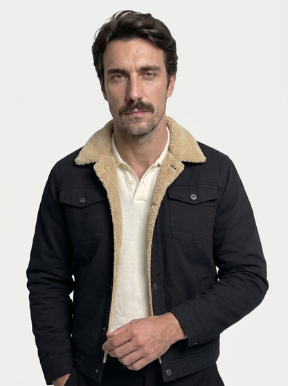 Vintage Fleece Bomber Jacket - Cross & Crown