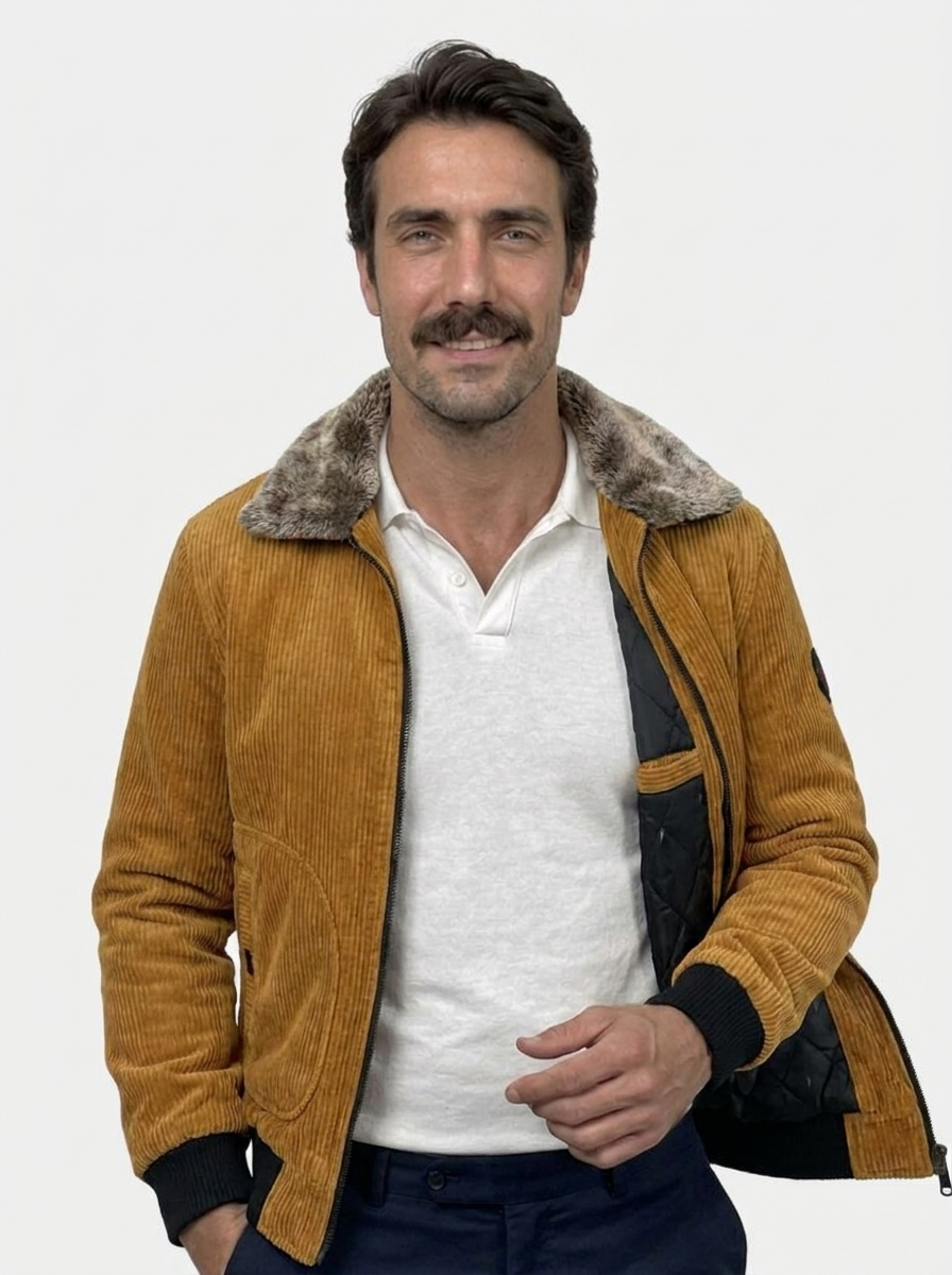 Thermal Windbreaker Corduroy Jacket - Cross & Crown