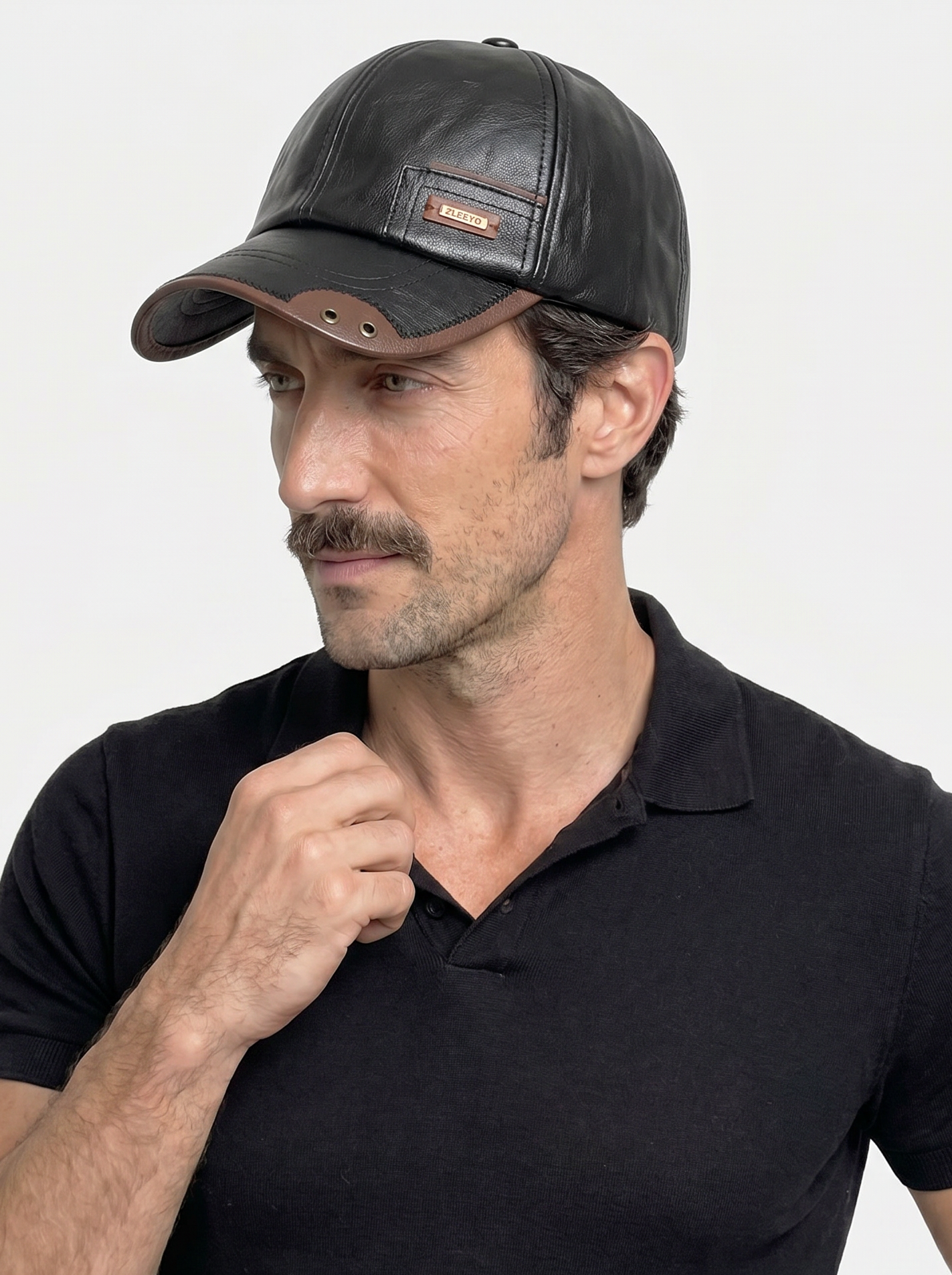 Rustic Crown Leather Cap  - Cross & Crown